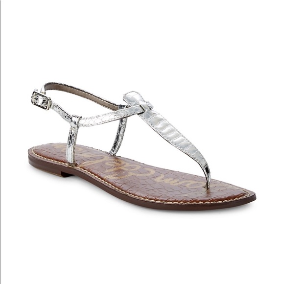 Sam Edelman Shoes - Sam Edelman Gigi Snakeskin Metallic Thong Sandals